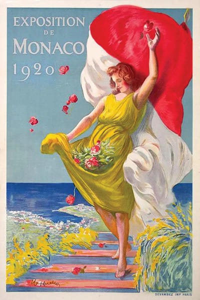 Vintage Travel Posters: Monaco Exposition by Radio Days