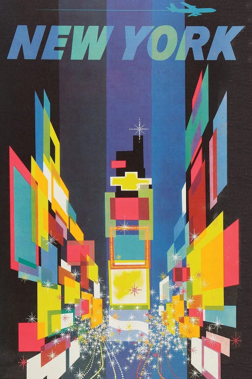 New York Times Square by Radio Days wall art