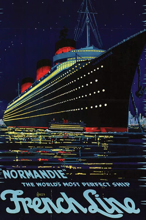 Normandie French Line by Radio Days wall art