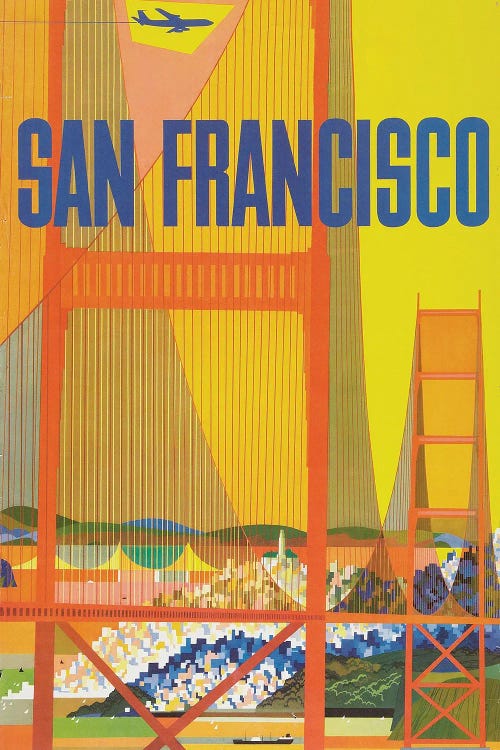 San Francisco Golden Gate Bridge by Radio Days wall art