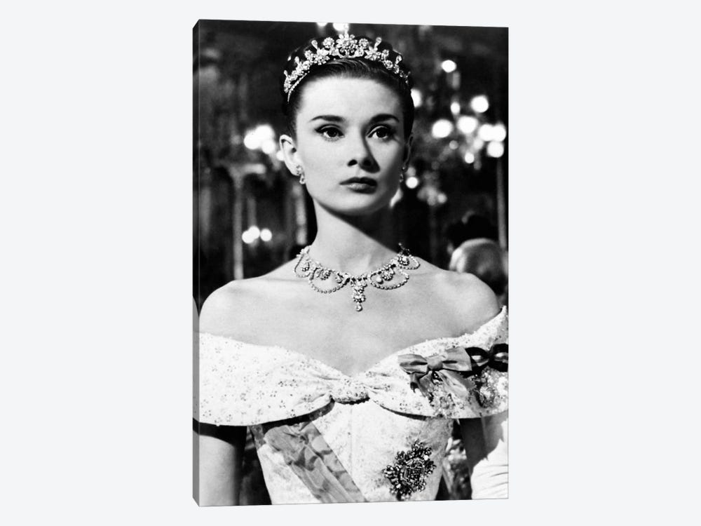 Audrey Hepburn As Princess Ann In Roman Holiday by Radio Days 1-piece Canvas Artwork