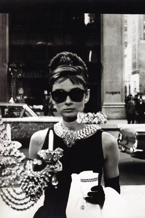 Audrey Hepburn As Seen Through Tiffany's Storefront Window