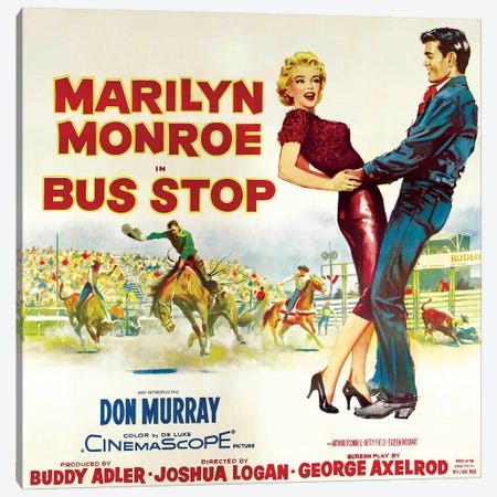 Bus Stop Film Poster (Rodeo Scene) Canvas Print #RAD60} by Radio Days Canvas Wall Art