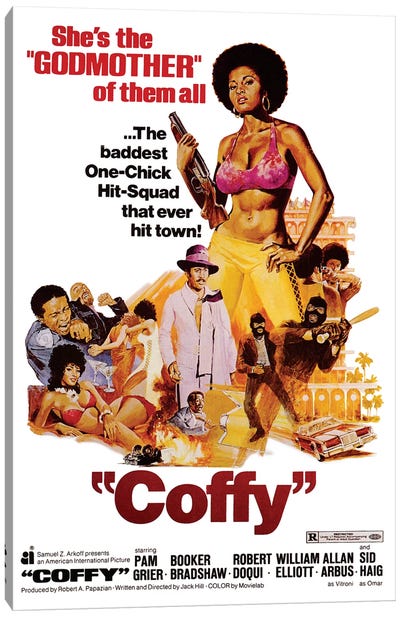 Coffy Film Poster Canvas Art Print - Thriller Movie Art