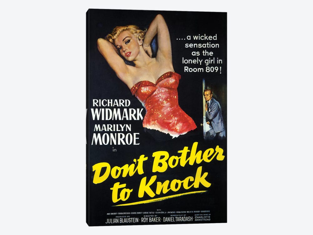Don't Bother To Knock Film Poster by Radio Days 1-piece Canvas Art Print