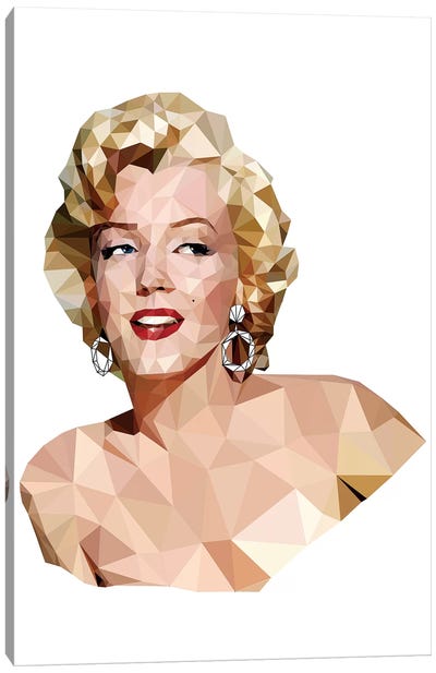 Geometric Vector Marilyn Monroe Canvas Art Print - Radio Days