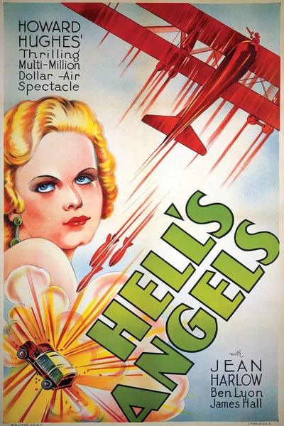 Movie Posters: Hell's Angels Film Poster by Radio Days