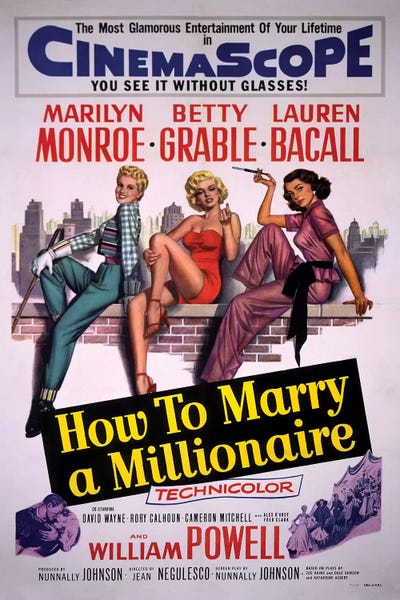 Home Theater: How To Marry A Millionaire Film Poster by Radio Days