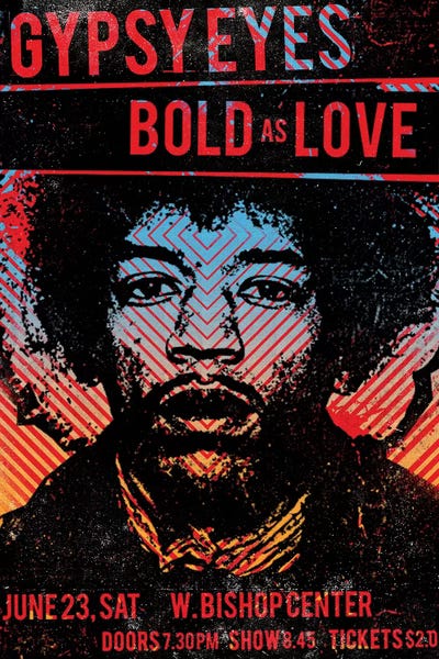 Jimi Hendrix: Jimi Hendrix Experience Tour Poster by Radio Days