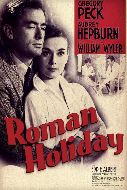 Roman Holiday Film Poster (French Market)