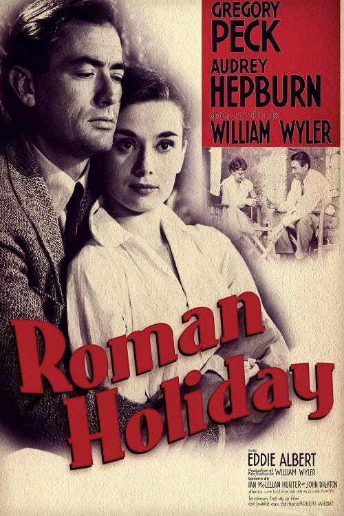 Roman Holiday Film Poster (French Market) by Radio Days wall art