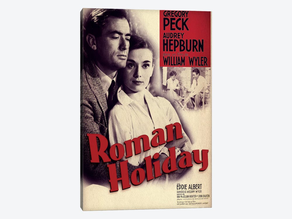 Roman Holiday Film Poster (French Market) by Radio Days 1-piece Canvas Print