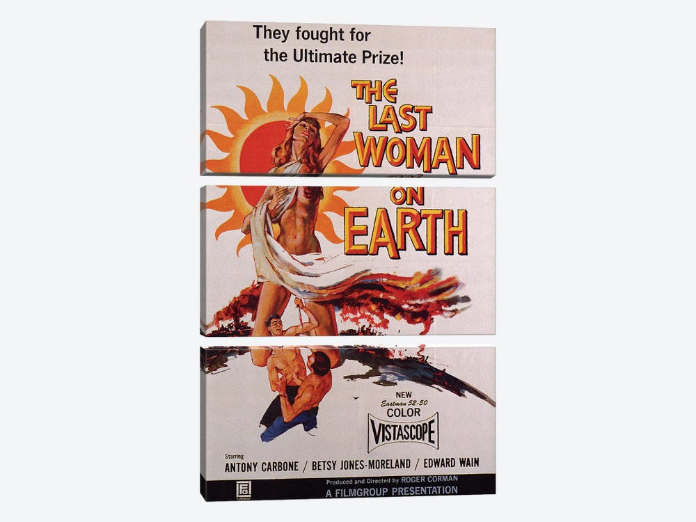 The Last Woman On Earth Film Poster by Radio Days 3-piece Canvas Wall Art