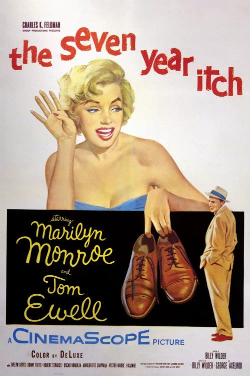 The Seven Year Itch Film Poster by Radio Days wall art