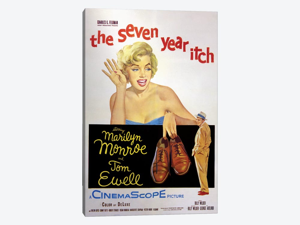 The Seven Year Itch Film Poster by Radio Days 1-piece Canvas Print