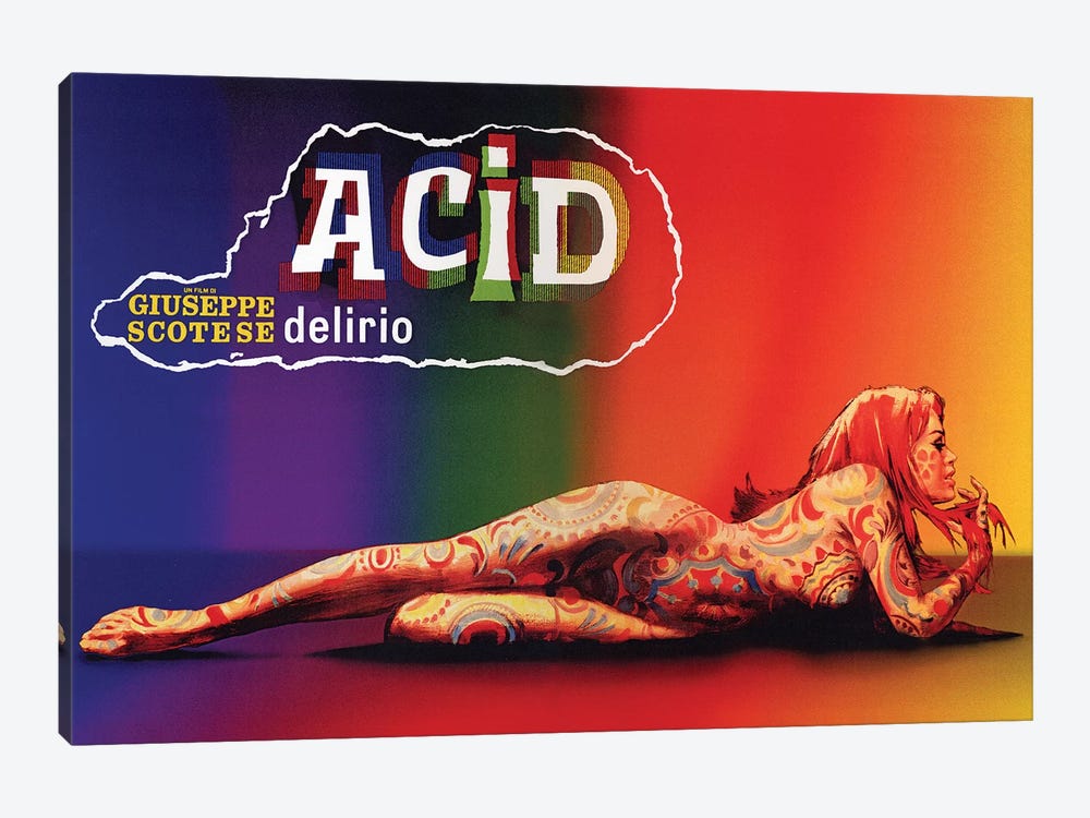 Acid: Delirio Dei Sensi Film Poster by Radio Days 1-piece Canvas Art