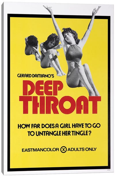 Deep Throat Film Poster Canvas Art Print - Drama Movie Art