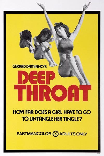 Home Theater: Deep Throat Film Poster by Radio Days