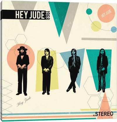 Hey Jude In Stereo, 1968 Canvas Art Print - Band Art