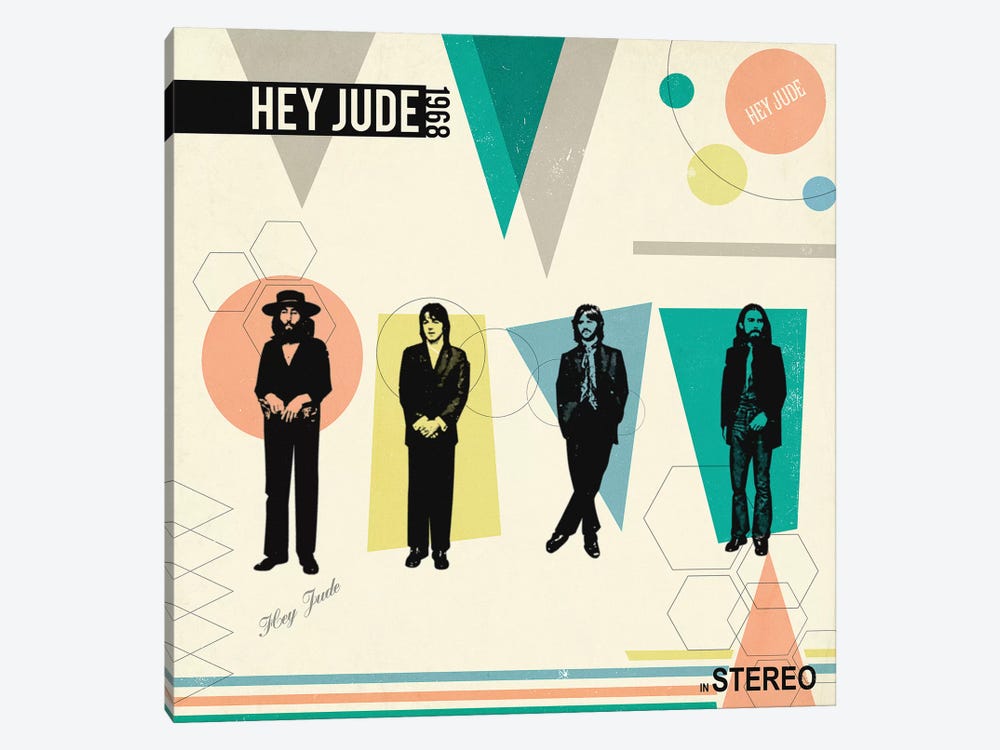 Hey Jude In Stereo, 1968 by Radio Days 1-piece Canvas Artwork