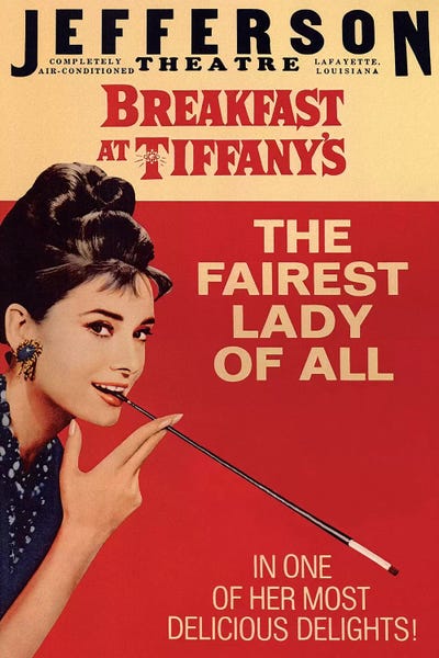 Fictional Characters: Breakfast At Tiffany's Film Poster (Jefferson Theatre Edition) by Radio Days