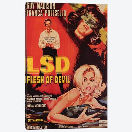 LSD Flesh Of Devil Film Poster Canvas Print #RAD90} by Radio Days Canvas Print