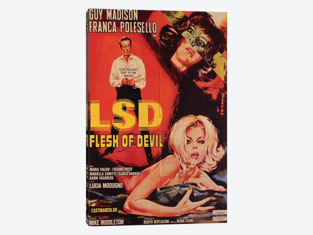 LSD Flesh Of Devil Film Poster by Radio Days 1-piece Art Print