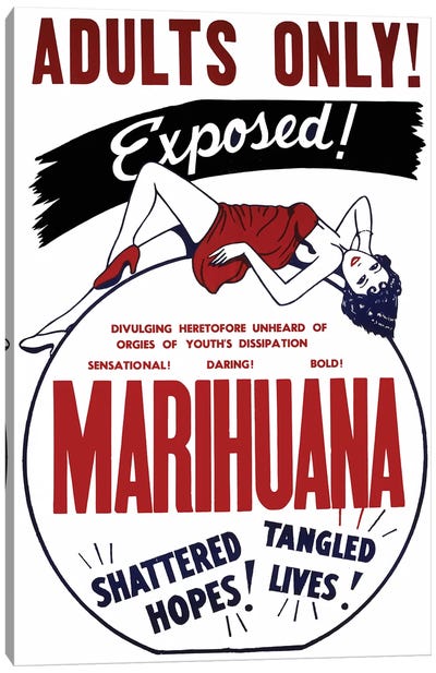 Marihuana Film Poster I Canvas Art Print - Marijuana Art