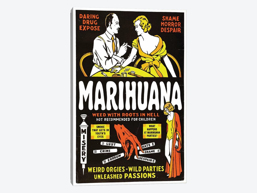 Marihuana Film Poster II by Radio Days 1-piece Canvas Print