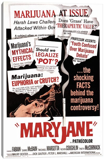 Maryjane Film Poster Canvas Art Print - Crime & Gangster Movie Art
