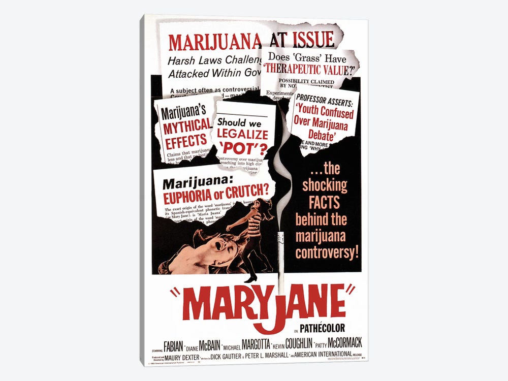 Maryjane Film Poster 1-piece Canvas Artwork