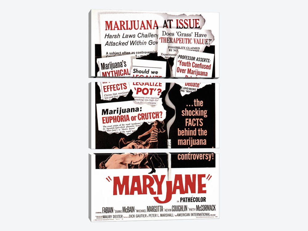 Maryjane Film Poster by Radio Days 3-piece Canvas Art