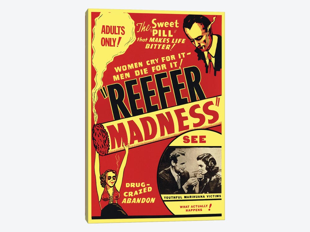 Reefer Madness Film Poster 1-piece Canvas Art Print
