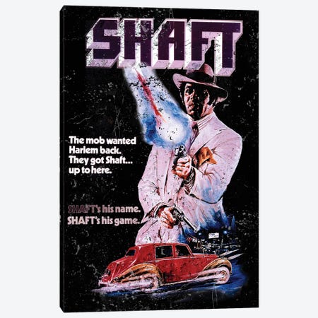 Shaft Promotional Poster Canvas Print #RAD95} by Radio Days Canvas Wall Art