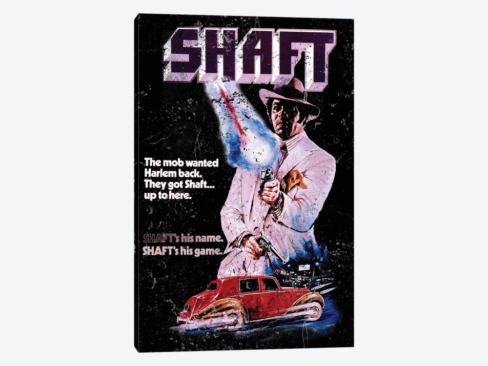 Shaft Promotional Poster by Radio Days 1-piece Canvas Artwork