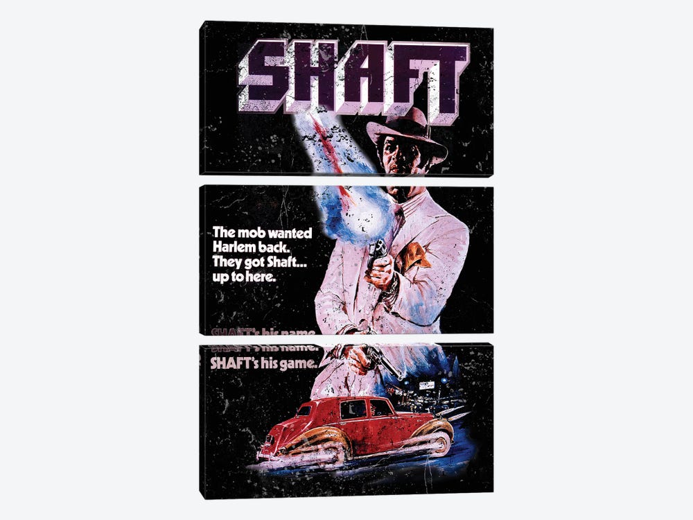 Shaft Promotional Poster by Radio Days 3-piece Canvas Artwork