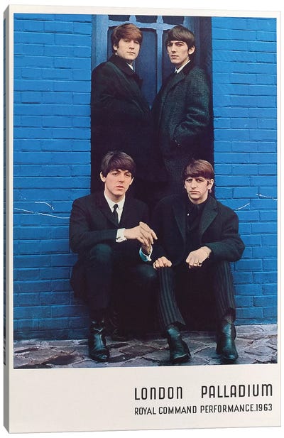 The Beatles 1963 Royal Command Performance Promotional Poster Canvas Art Print - Music Art