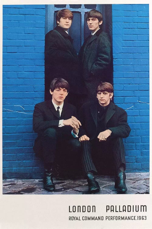 The Beatles 1963 Royal Command Performance Promotional Poster by Radio Days wall art