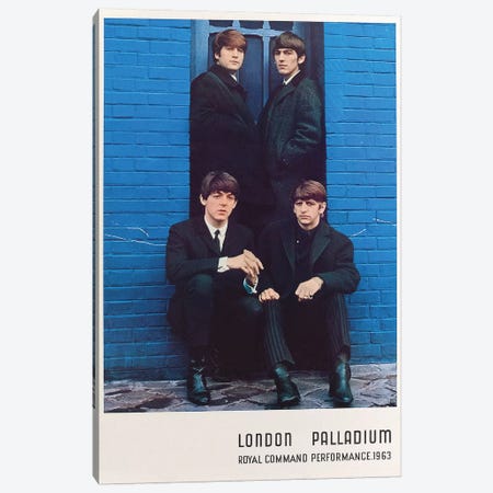 The Beatles 1963 Royal Command Performance Promotional Poster Canvas Print #RAD96} by Radio Days Canvas Art