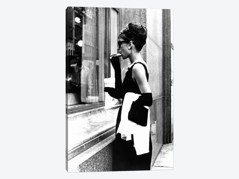 Audrey Hepburn Window Shopping II by Radio Days 1-piece Canvas Art Print