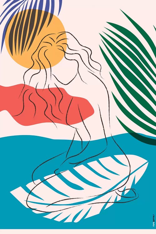 Beach Girl I by Rafael Gomes wall art