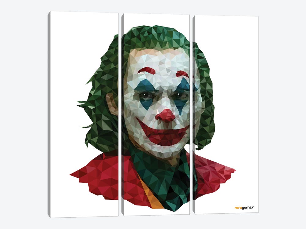 Joker II by Rafael Gomes 3-piece Canvas Print