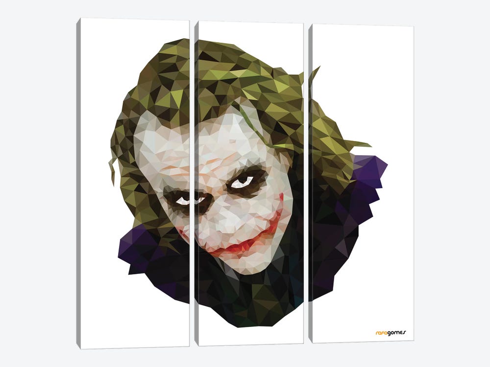 Joker I by Rafael Gomes 3-piece Canvas Art