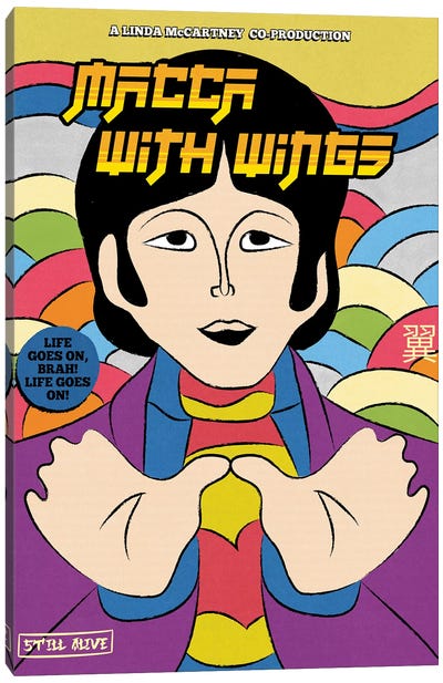 Macca With Wings Canvas Art Print - Paul McCartney