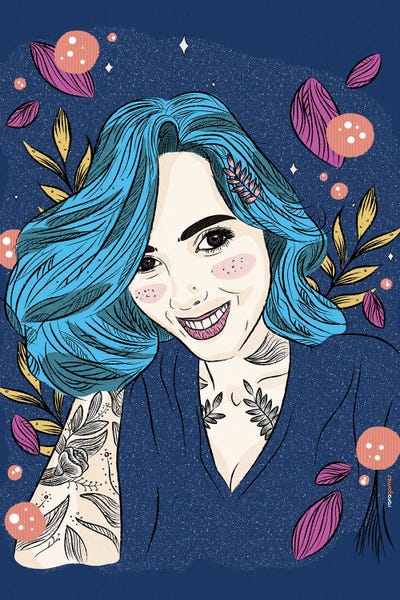 Julie Fay by Rafael Gomes framed canvas print