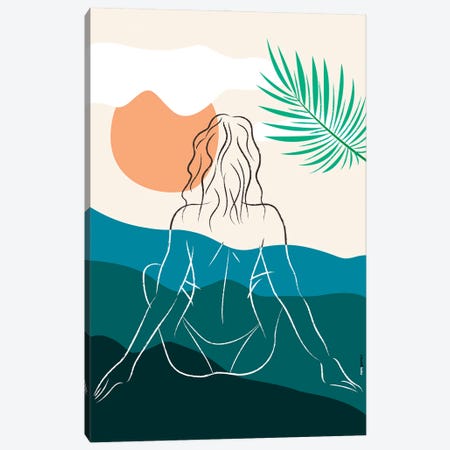Beach Girl X Canvas Print #RAF140} by Rafael Gomes Canvas Art