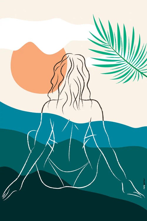 Beach Girl X by Rafael Gomes wall art