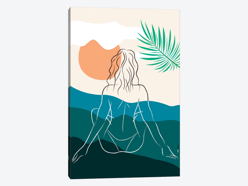 Beach Girl X by Rafael Gomes 1-piece Canvas Artwork