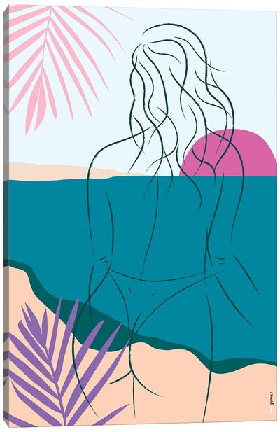Beach Girl XII Canvas Art Print
