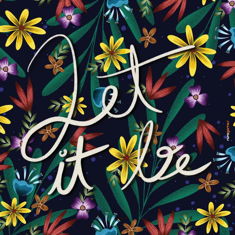 Let It Be Floral by Rafael Gomes wall art